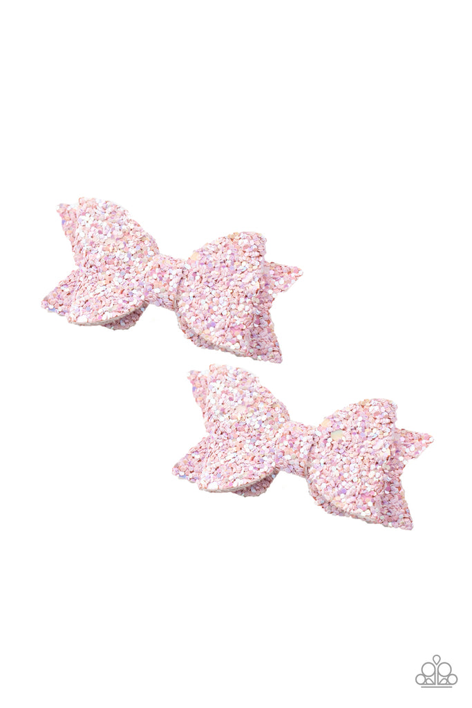 Sprinkle On The Sequins-Pink Hair Clip-Bows-Paparazzi - The Sassy Sparkle