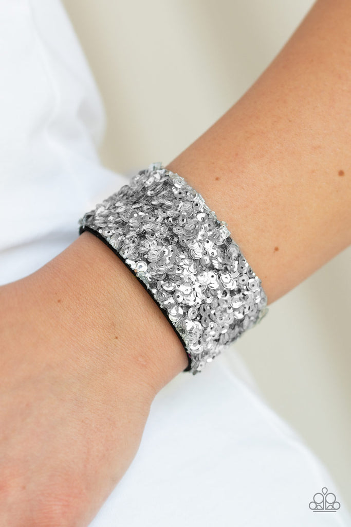 Starry Sequins - Silver Urban Bracelet-Paparazzi