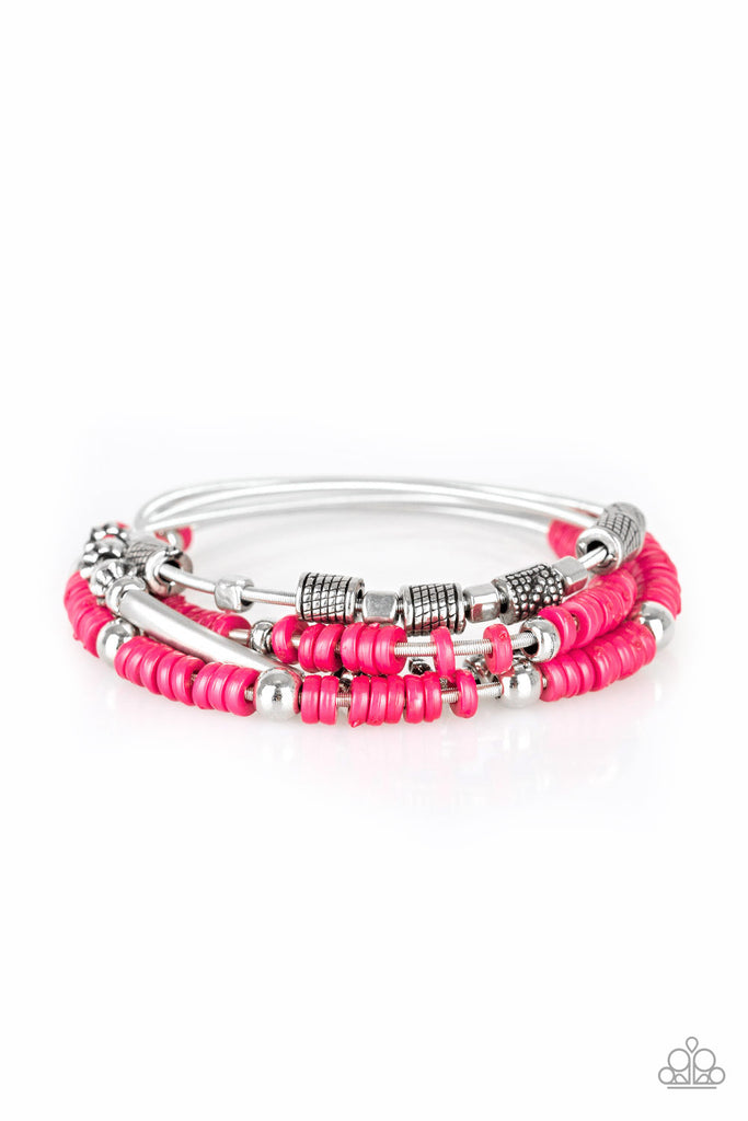 Tribal Spunk-Pink bracelet set-Paparazzi - The Sassy Sparkle