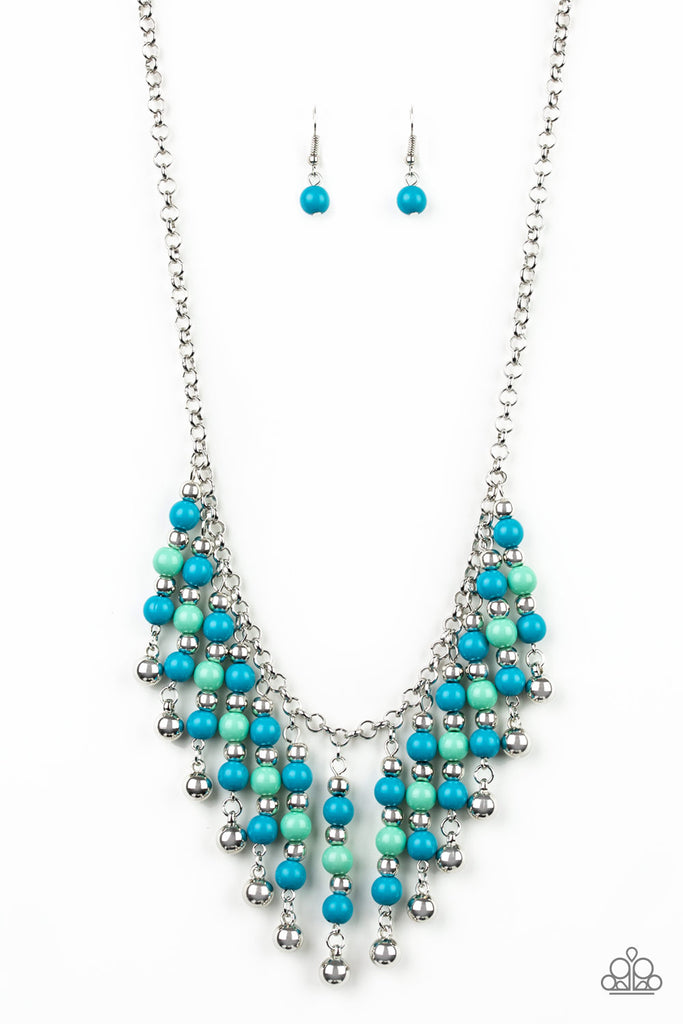 Your SUNDAE'S Best - Blue Necklace-Paparazzi - The Sassy Sparkle