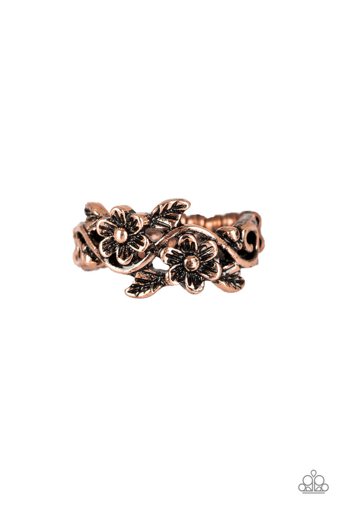 Stop and Smell The Flowers - Copper Ring-Paparazzi - The Sassy Sparkle