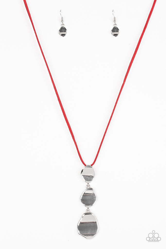 Embrace The Journey - Red Necklace-Paparazzi