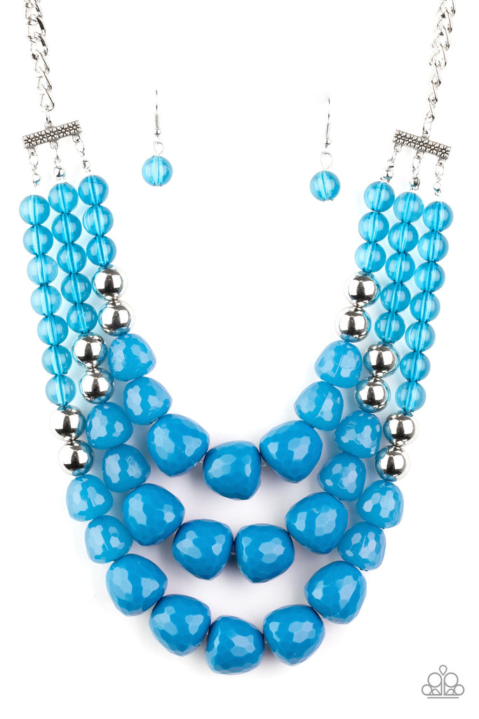 Forbidden Fruit - Blue Necklace-Paparazzi - The Sassy Sparkle