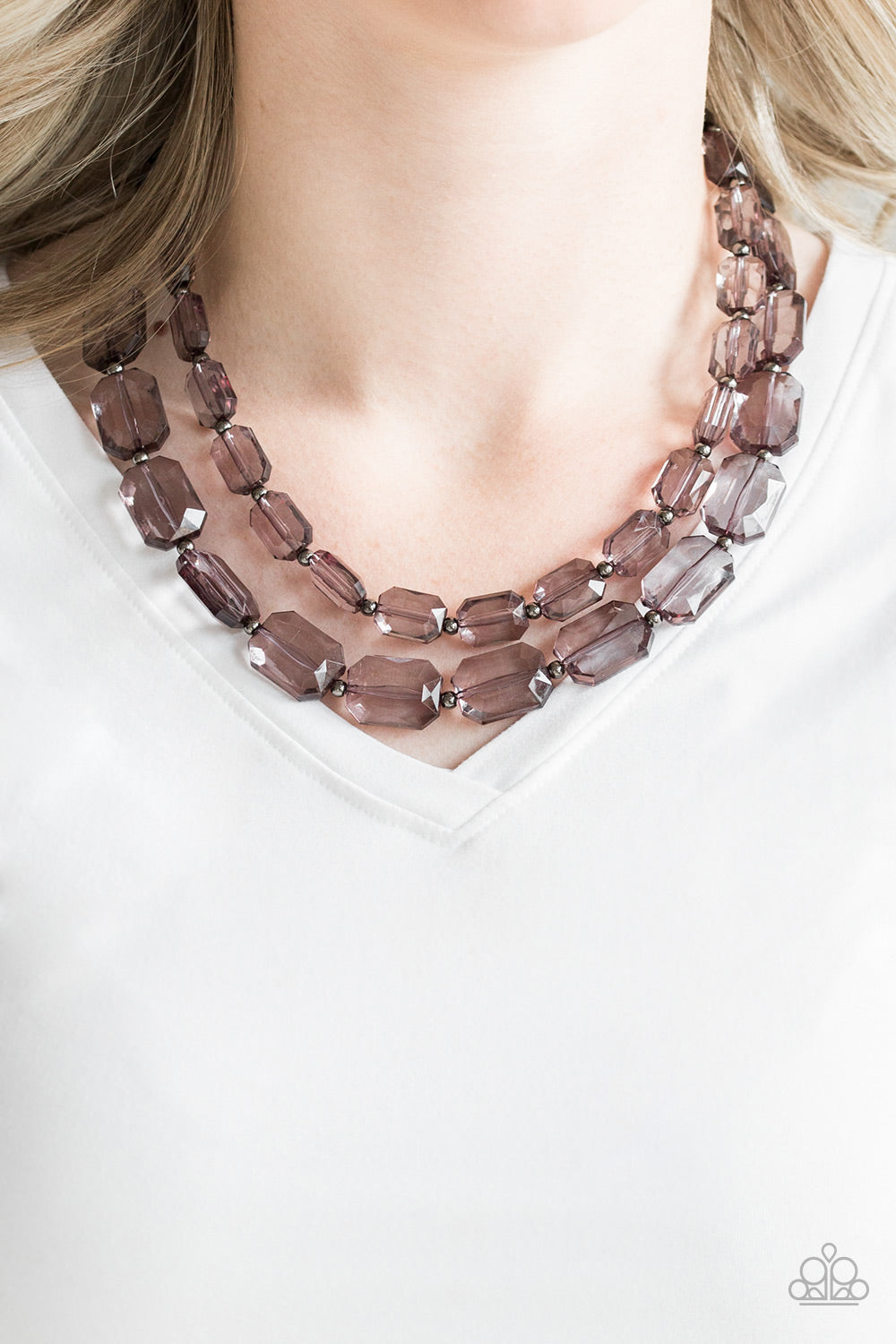 The Main Contender - Black Gunmetal Necklace - Chic Jewelry Boutique