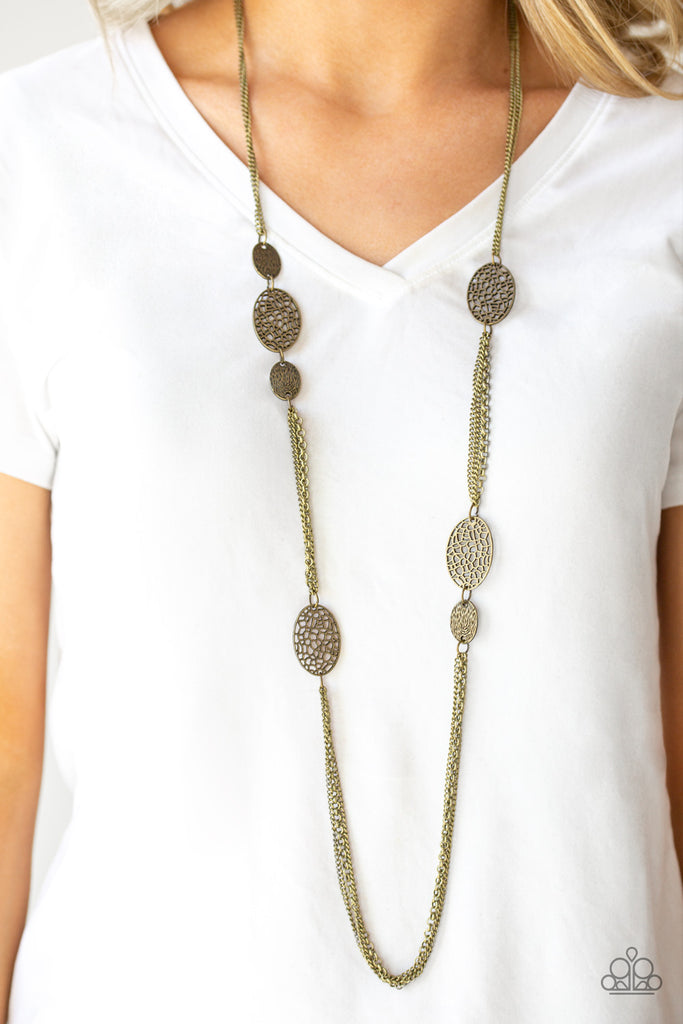 A Force of Nature - Brass Necklace-Paparazzi