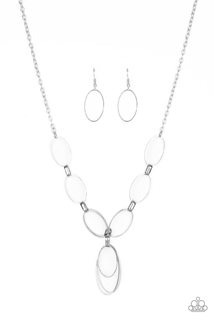 All OVAL Town - Silver Necklace-Paparazzi