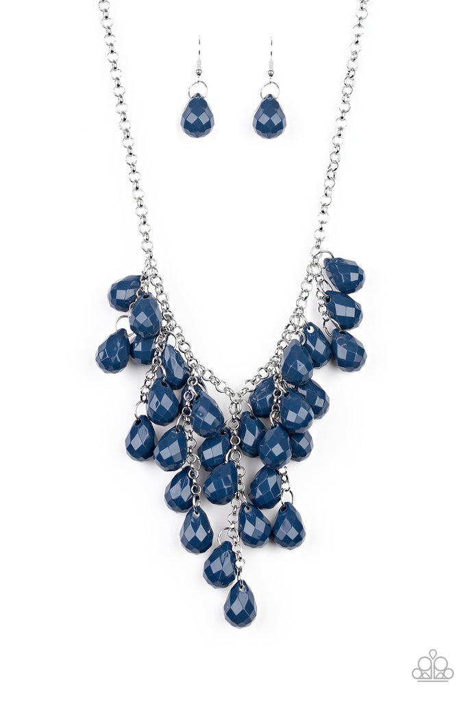 Serenely Scattered - Blue Necklace-Paparazzi - The Sassy Sparkle