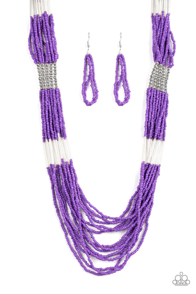 Let It Bead-Purple-Paparazzi Necklace - The Sassy Sparkle