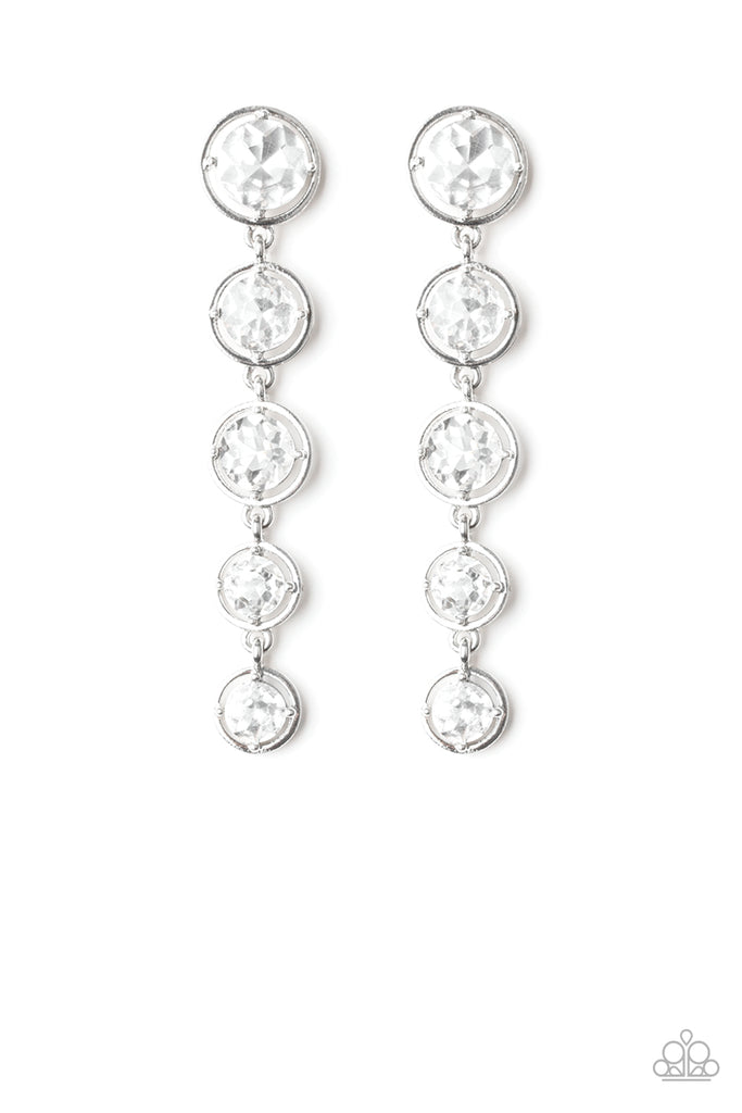 Drippin' In Starlight-White Paparazzi Earring - The Sassy Sparkle