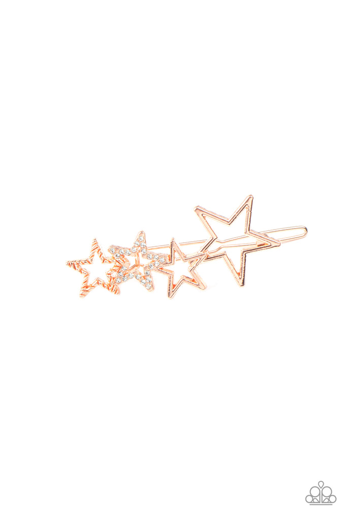 From STAR to Finish-Copper Hair Clip-Paparazzi - The Sassy Sparkle