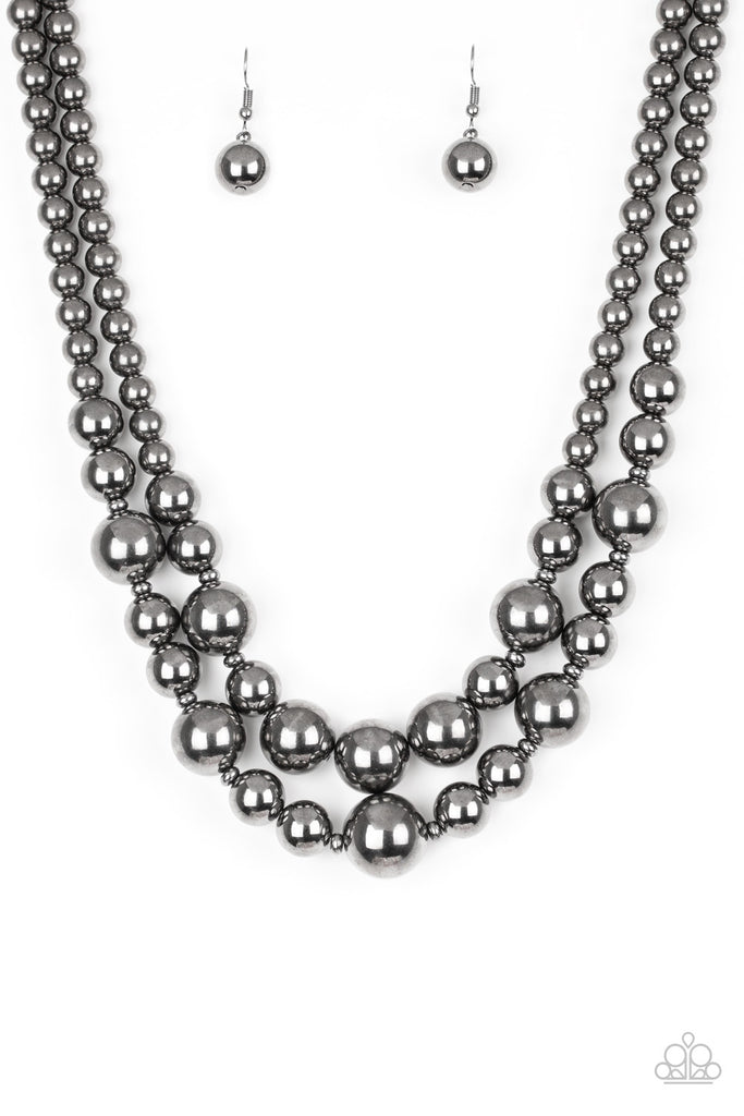 I Double Dare You - Black Gunmetal Necklace-Paparazzi - The Sassy Sparkle