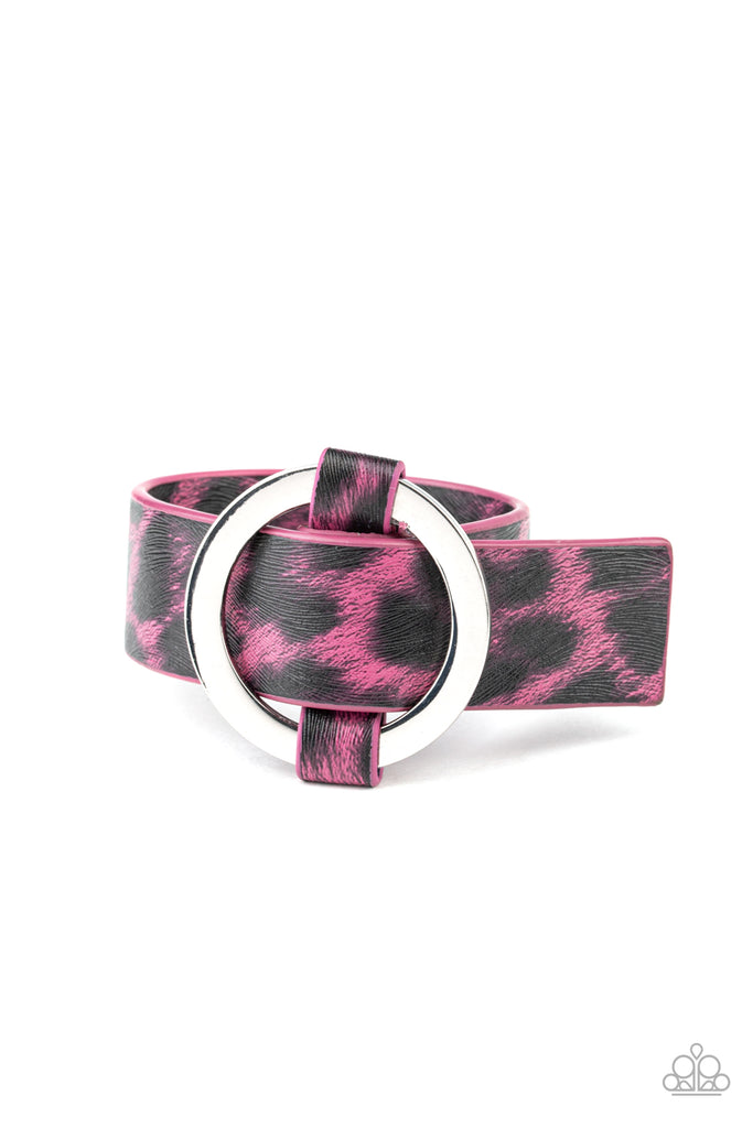 Jungle Cat Couture-pink Paparazzi Urban Bracelet-Cheetah-Buckle - The Sassy Sparkle
