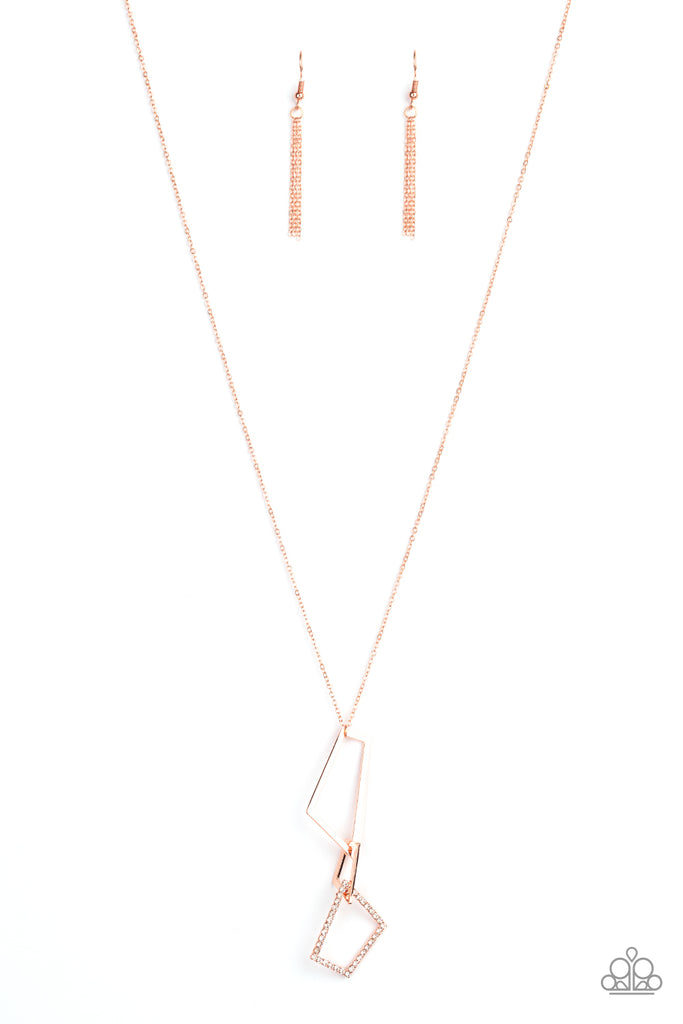 Shapely Silhouettes-Copper Paparazzi Necklace - The Sassy Sparkle