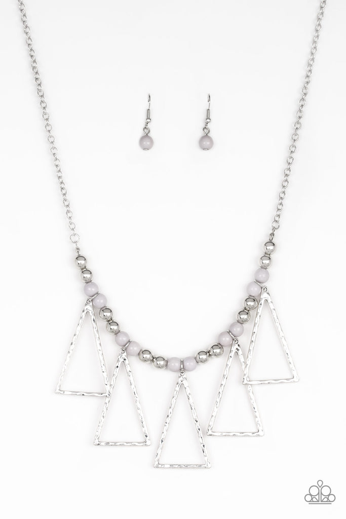 Terra Nouveau-Silver Necklace-Paparazzi - The Sassy Sparkle