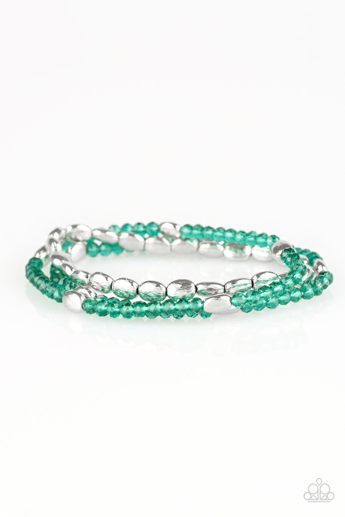 Hello Beautiful-Green-Paparazzi Bracelet - The Sassy Sparkle