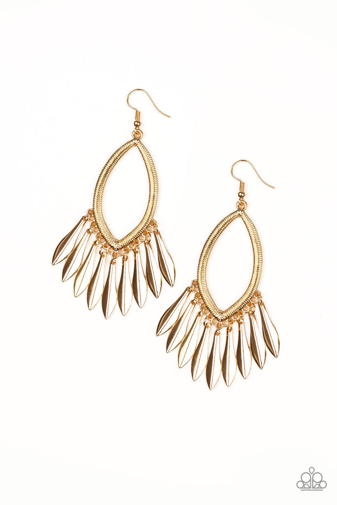 My FLAIR Lady - Gold Earring-Paparazzi