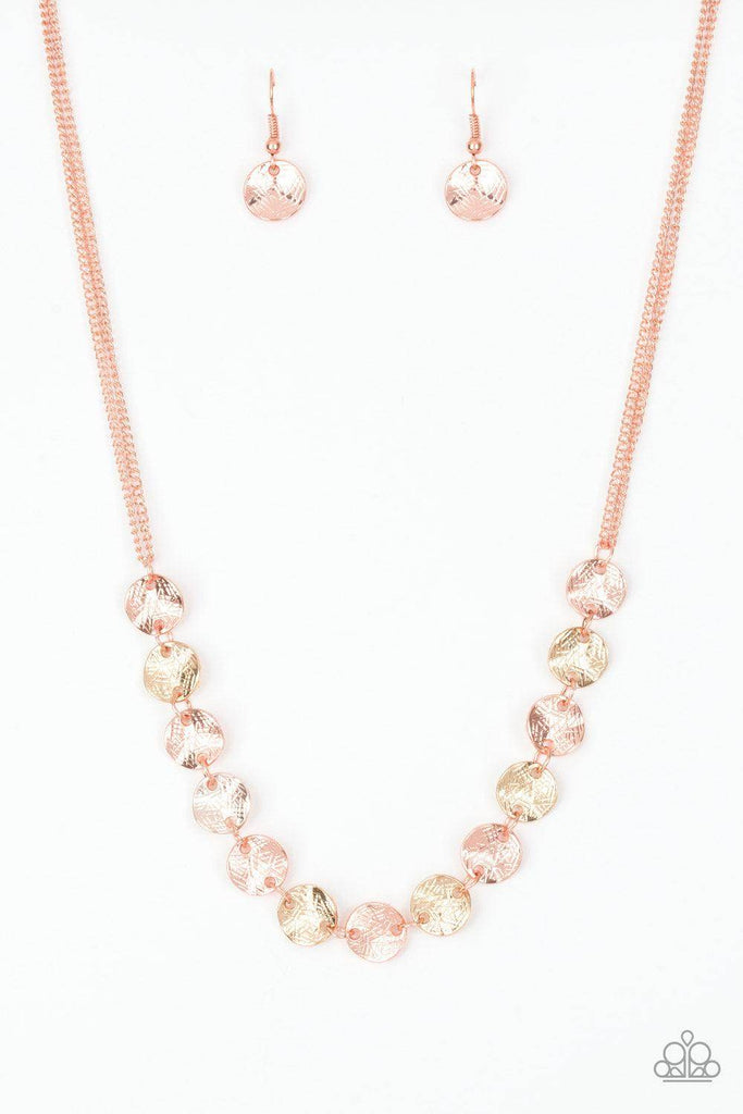 Simple Sheen - Copper Necklace-Paparazzi