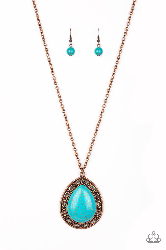Full Frontier - Copper Stone Necklace-Paparazzi - The Sassy Sparkle