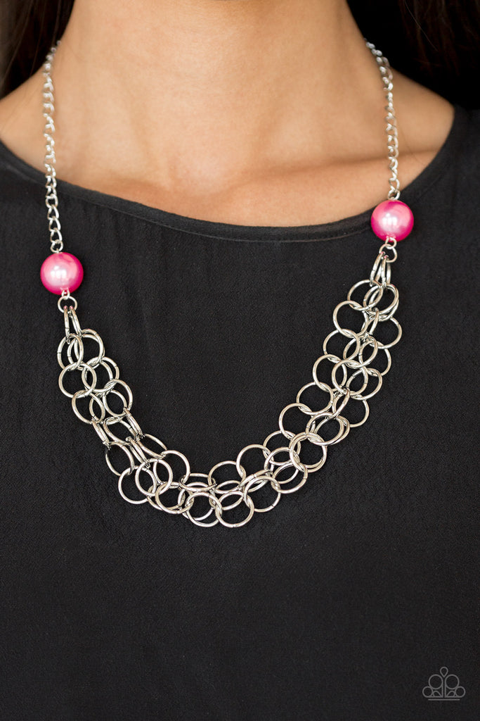 Daring Diva - Pink Necklace-Pearl - The Sassy Sparkle