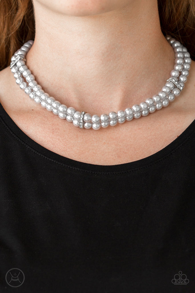 Put On Your Party Dress - Silver Necklace-Paparazzi