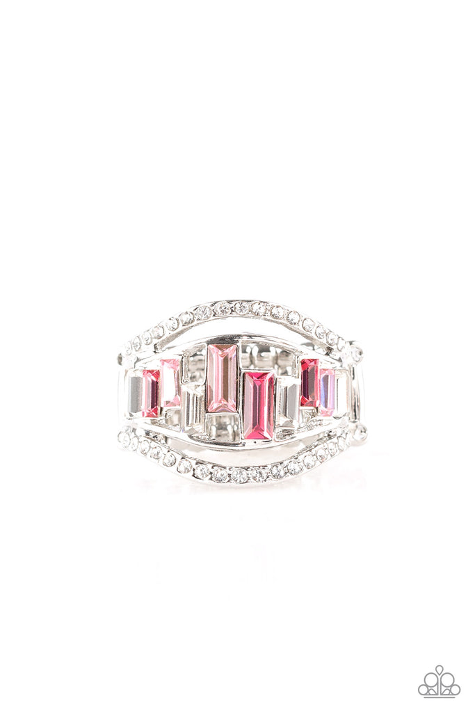 Treasure Chest Charm - Pink Ring-Paparazzi - The Sassy Sparkle