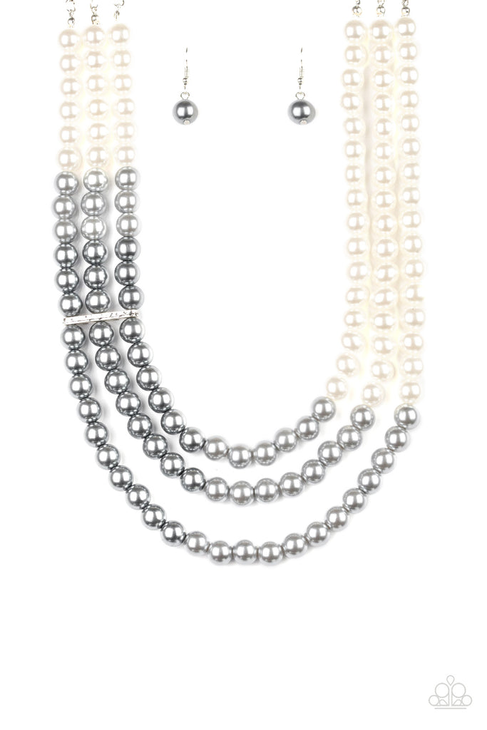 Times Square Starlet - Multi Pearls Necklace-Paparazzi - The Sassy Sparkle