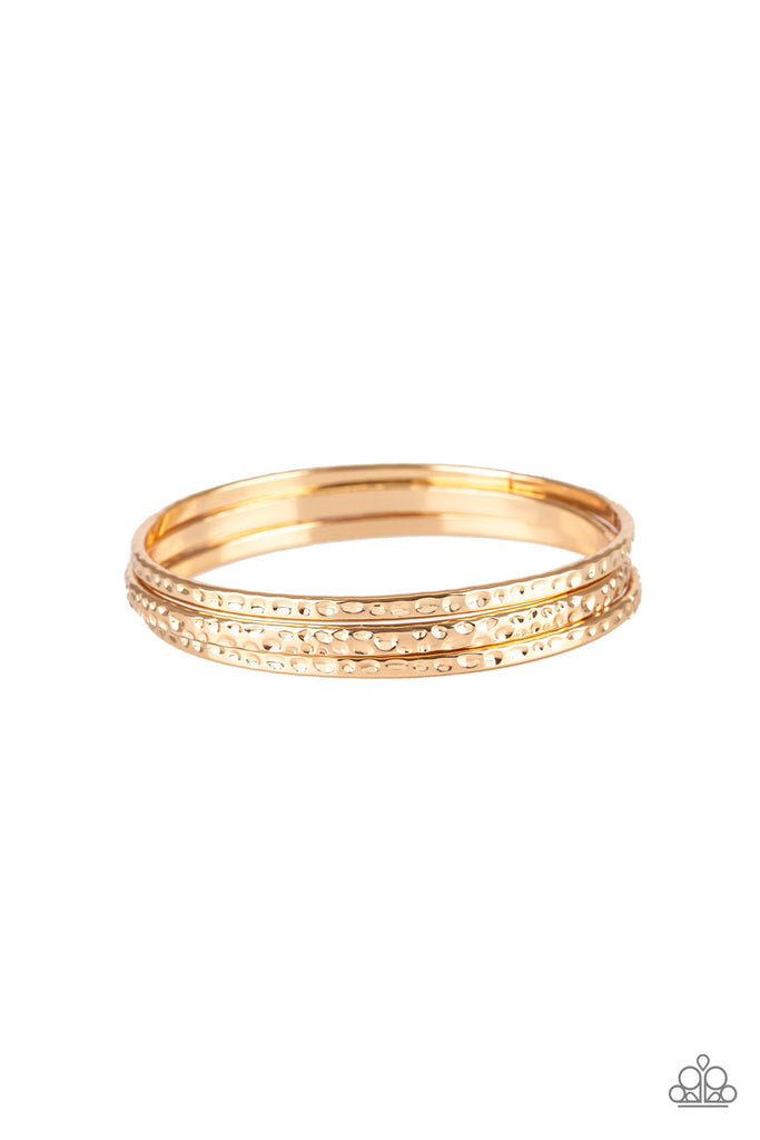 Casual Couture-Gold Bracelet-Bangles-Paparazzi