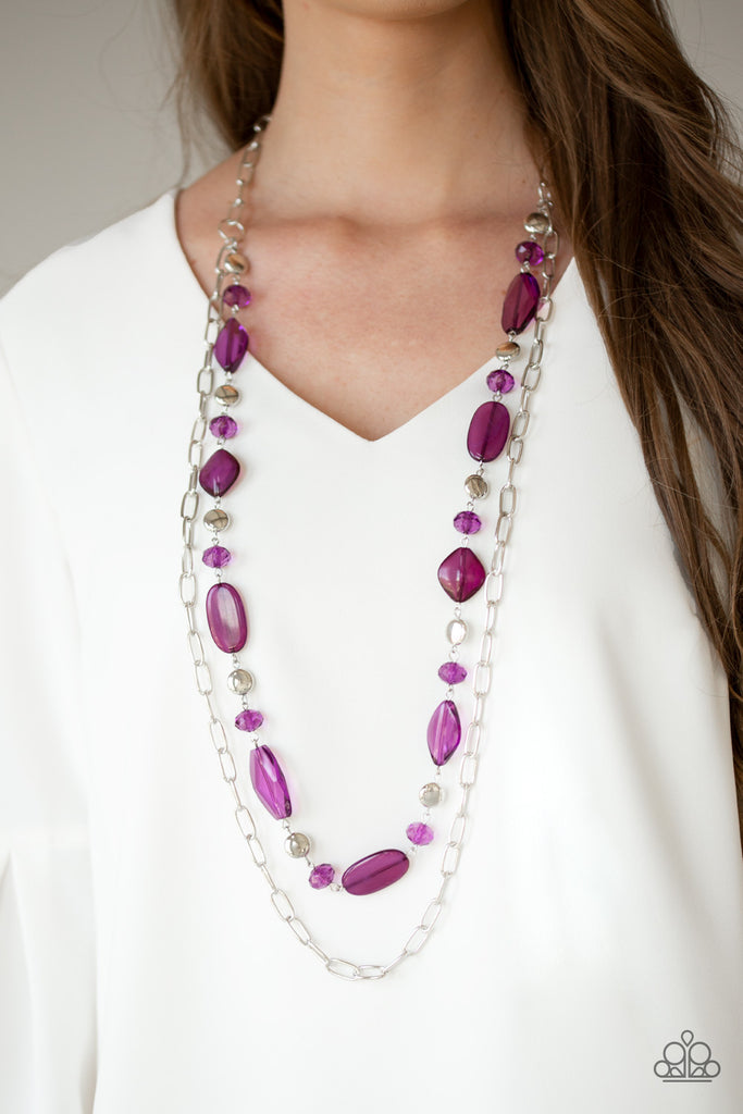 Colorful Couture - Purple Necklace-Paparazzi