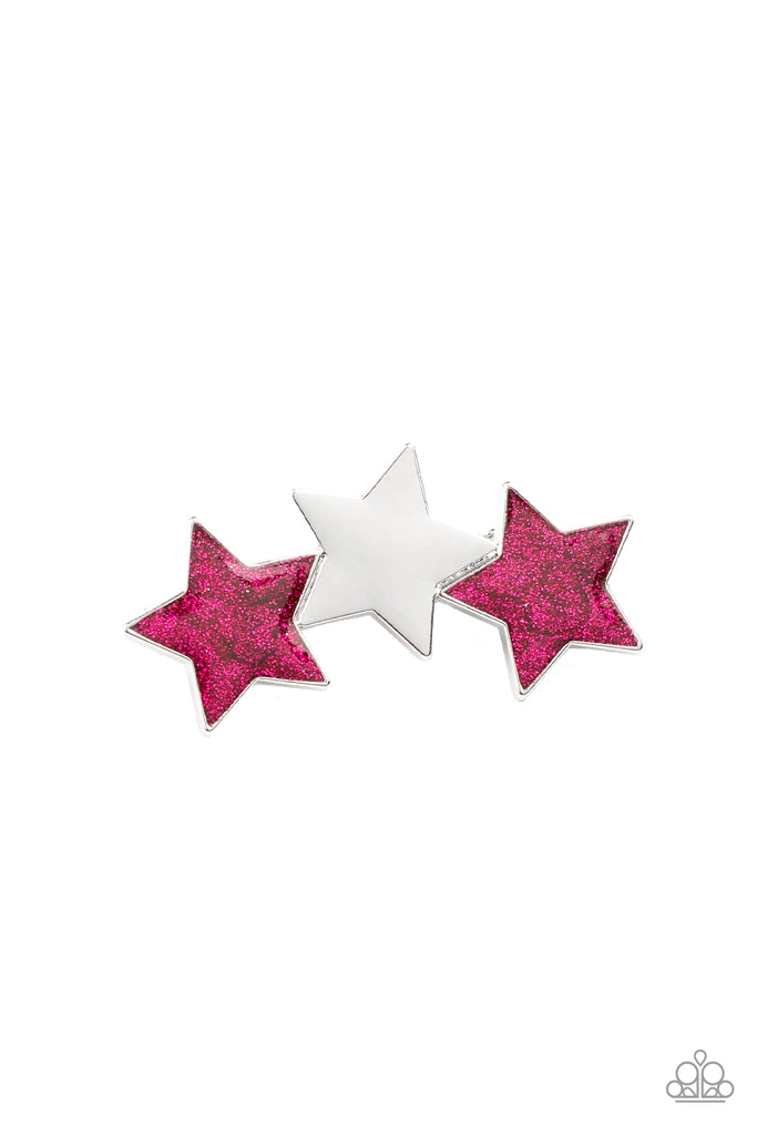 Don't Get Me STAR-ted-Pink Hair Clip-Paparazzi - The Sassy Sparkle
