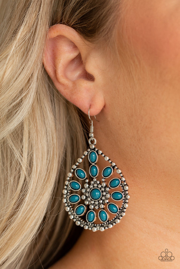 Free To Roam - Blue Earring-Paparazzi