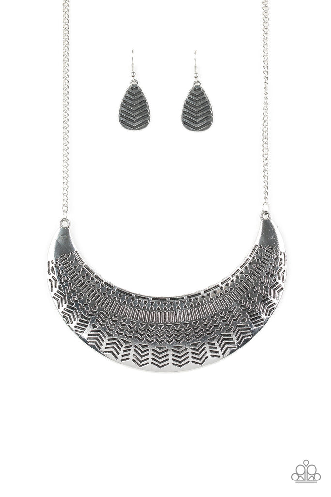 Large As Life - Silver Necklace-Paparazzi