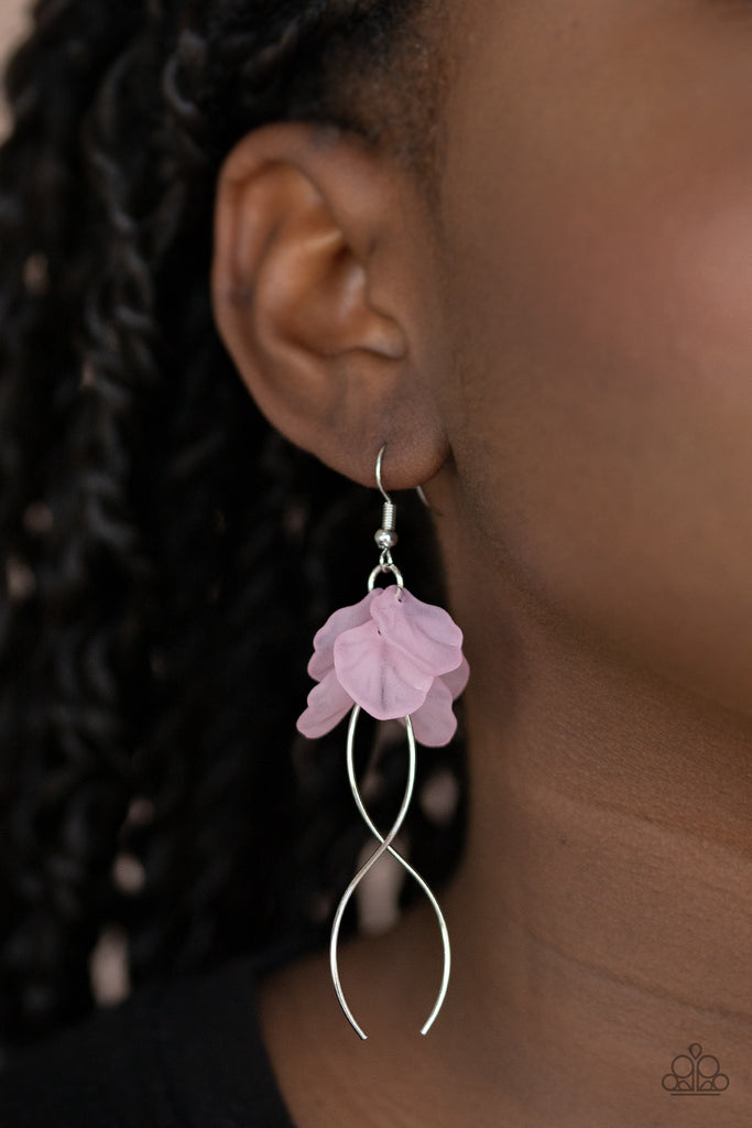 Let's Keep It ETHEREAL-Pink Paparazzi Earrings-Acrylic Petals - The Sassy Sparkle