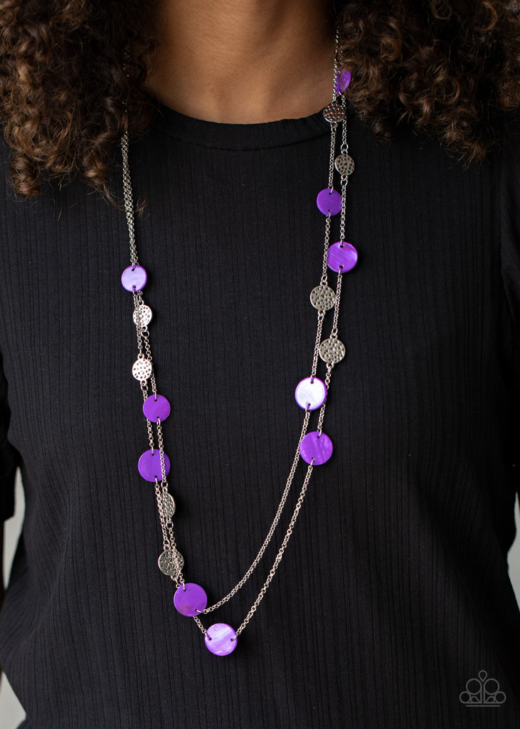 Ocean Soul-Purple Necklace-Layered-Long-Paparazzi - The Sassy Sparkle