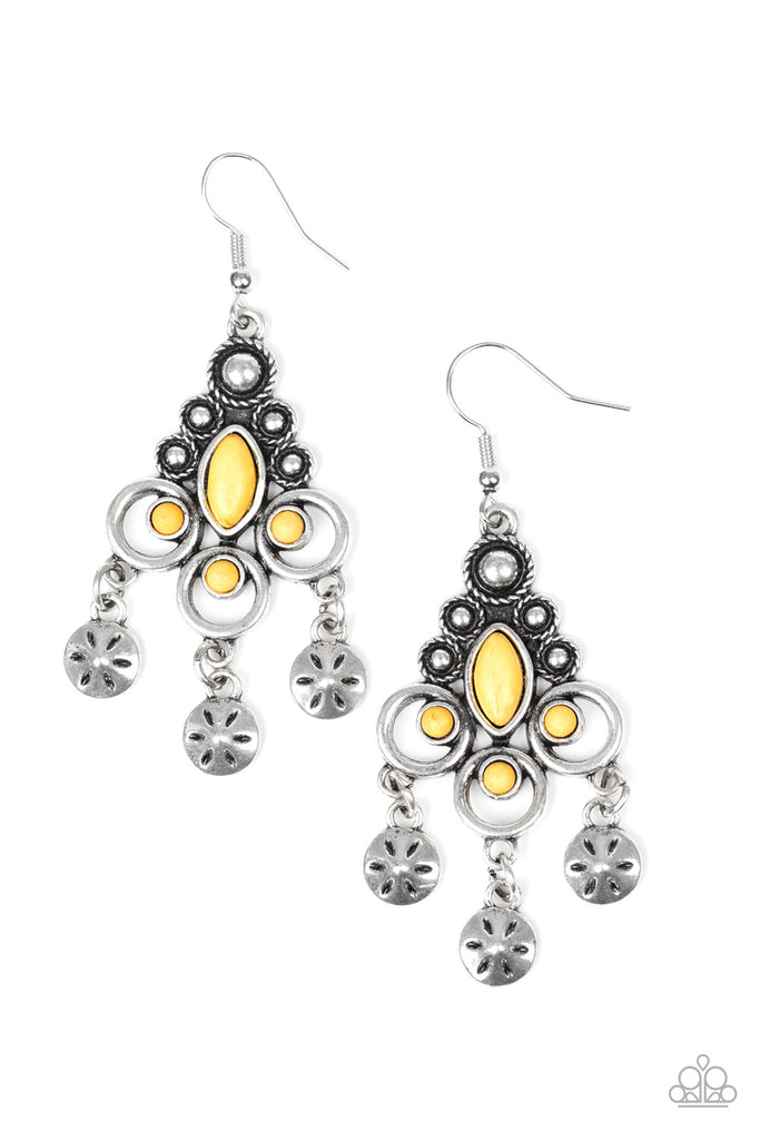 Southern Expressions-Yellow Paparazzi Earring - The Sassy Sparkle