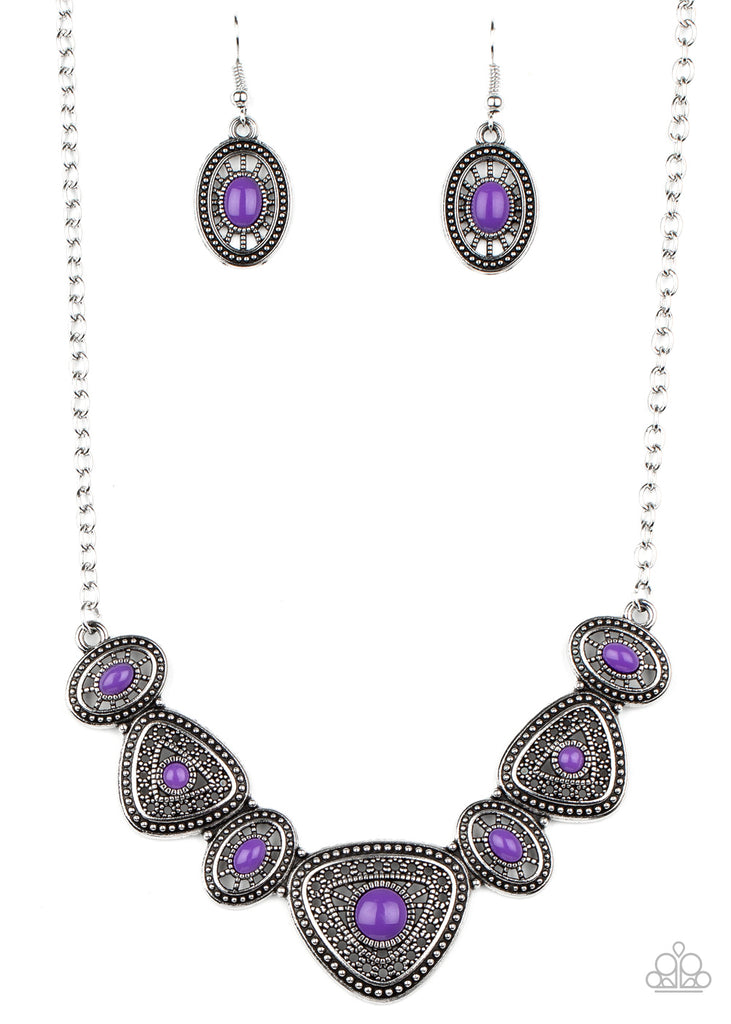 Totally TERRA-torial-Purple Necklace-Paparazzi - The Sassy Sparkle