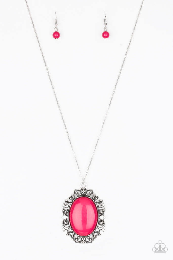 Vintage Vanity - Pink Necklace-Paparazzi - The Sassy Sparkle