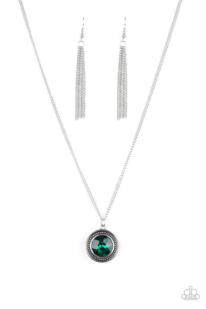 Mega Money - Green Necklace-Paparazzi - The Sassy Sparkle