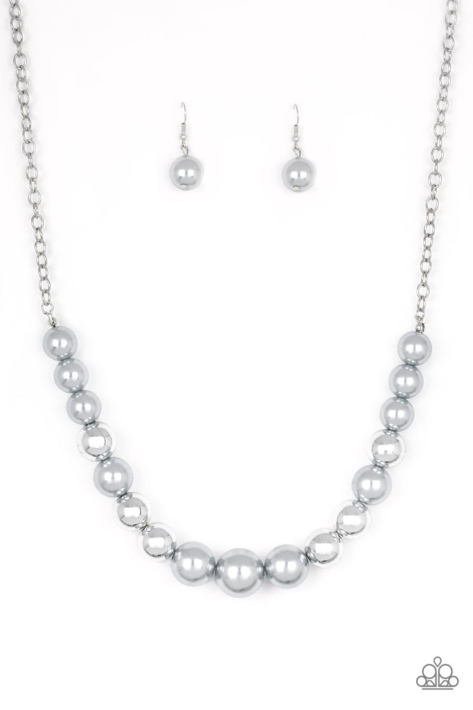 Take Note - Silver Pearl Necklace-Paparazzi