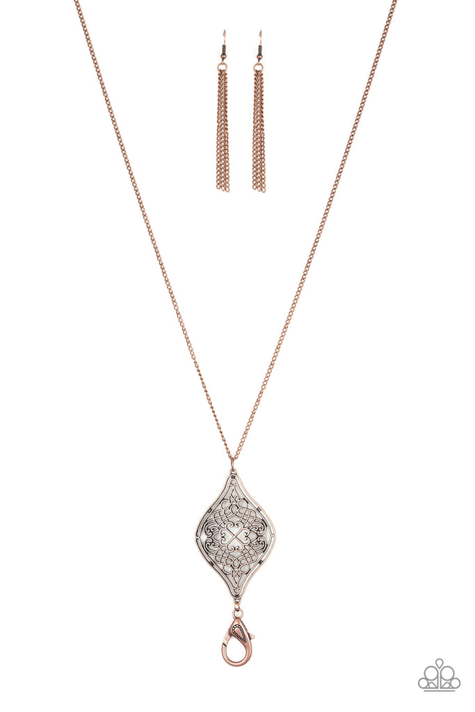 Totally Worth The TASSEL - Copper Lanyard Necklace-Paparazzi