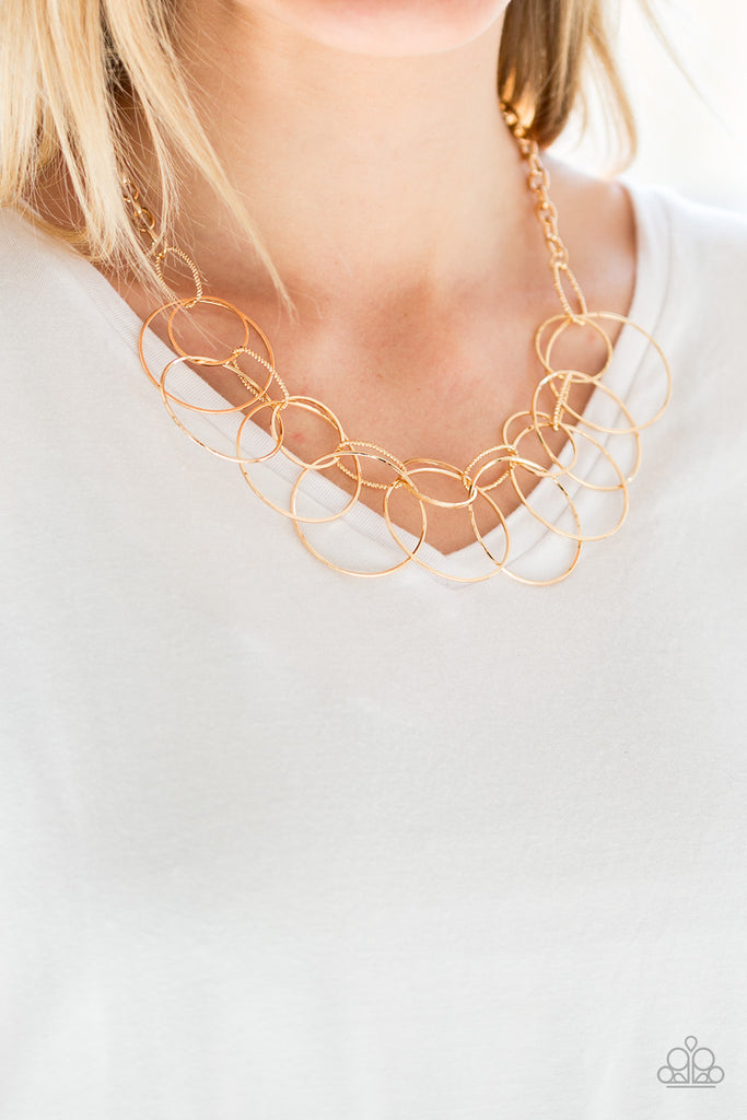 Circa de Couture - Gold Necklace-Paparazzi