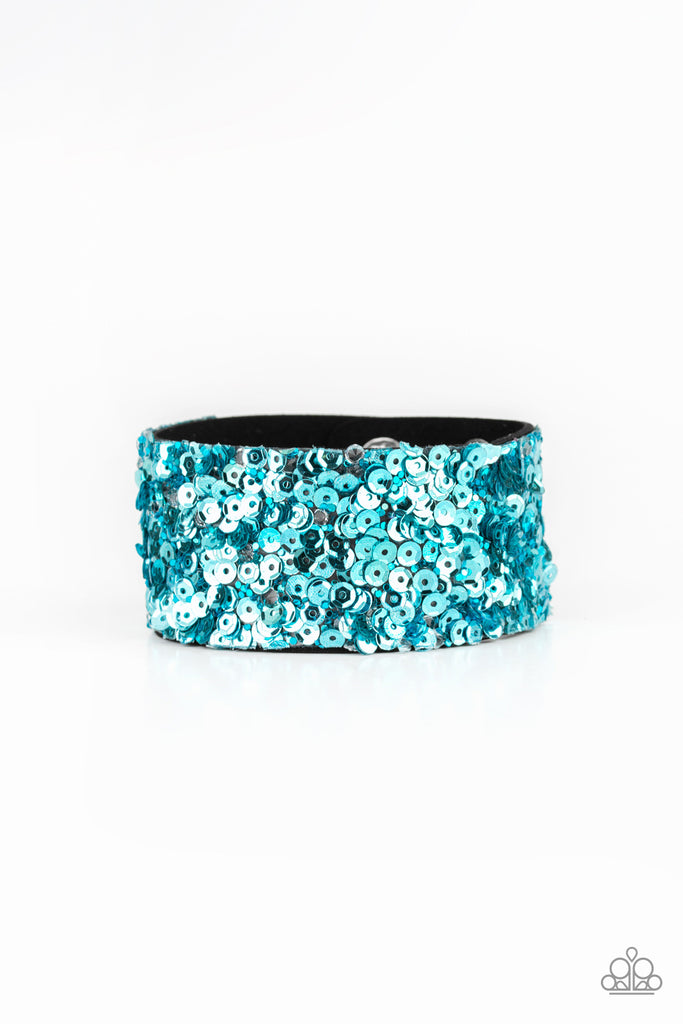 Starry Sequins - Blue Urban Bracelet-Paparazzi