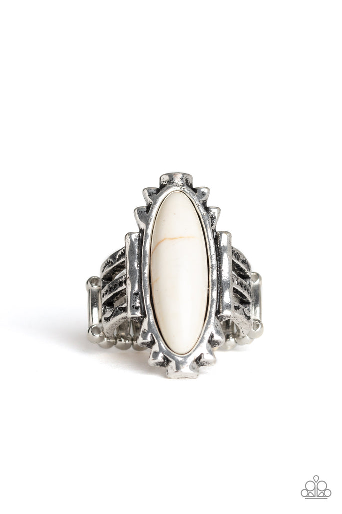 Canyon Colada - White Stone Ring-Paparazzi