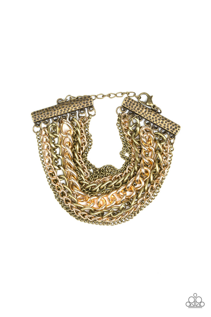 Metallic Horizon - Brass Bracelet-Paparazzi