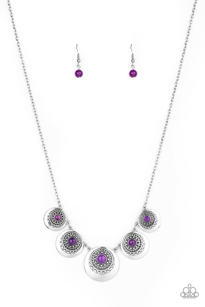 Solar Beam - Purple Necklace-Paparazzi - The Sassy Sparkle
