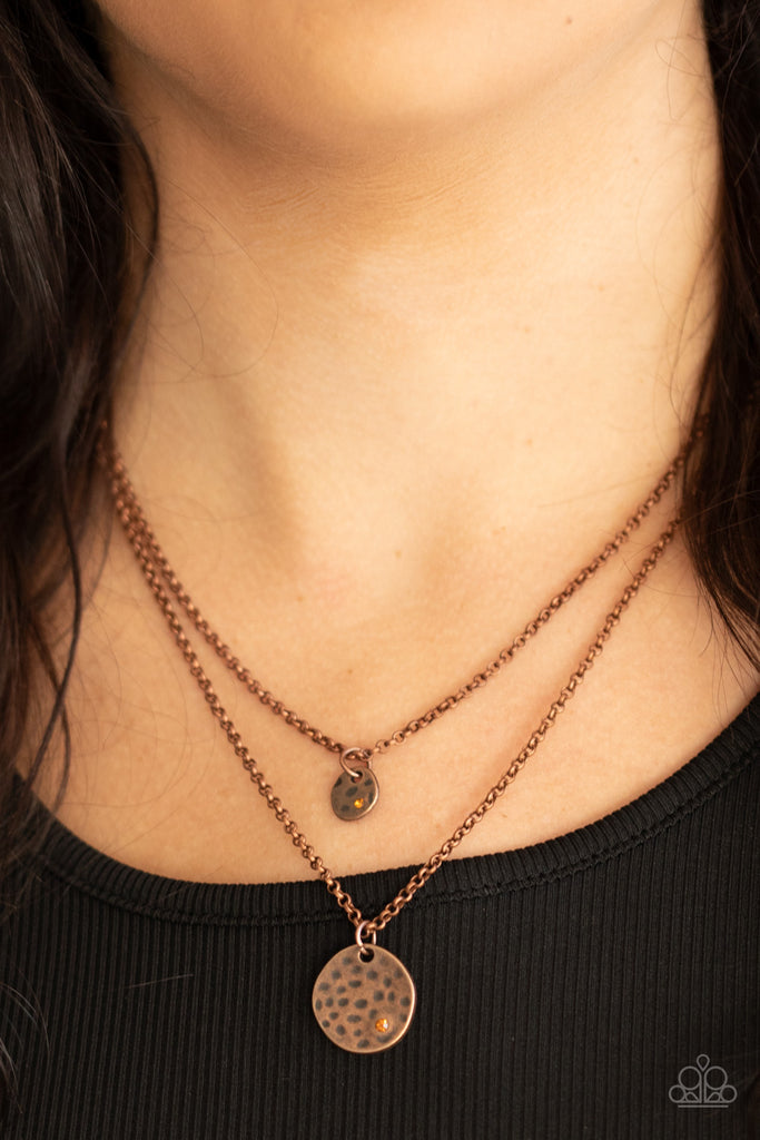 Modern Minimalist - Copper Necklace-Paparazzi - The Sassy Sparkle