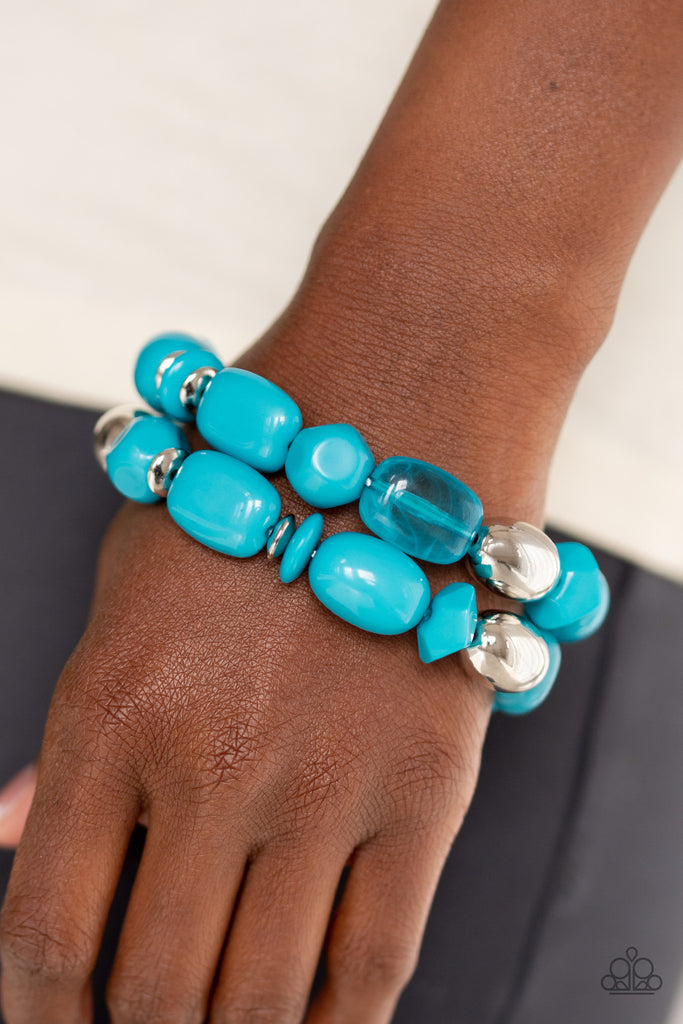 Fruity Flavor - Blue Bracelet-Paparazzi