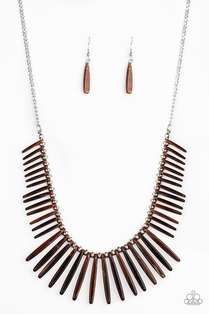 Out of My Element - Brown Necklace-Paparazzi - The Sassy Sparkle