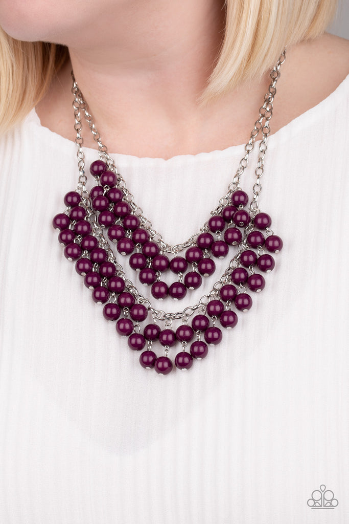 Paparazzi-Bubbly Boardwalk-Purple Necklace-Layered - The Sassy Sparkle