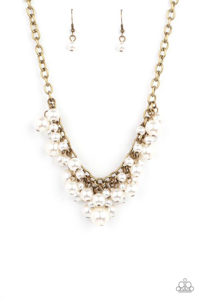 Down For The COUNTESS - Brass Necklace-Paparazzi - The Sassy Sparkle