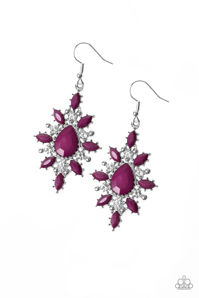 Glamorously Colorful-Purple-Paparazzi Earrings - The Sassy Sparkle